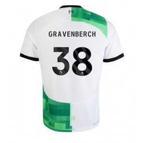 Lacne Muži Futbalové dres Liverpool Ryan Gravenberch #38 2023-24 Krátky Rukáv - Preč